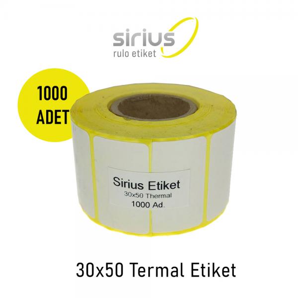 30x50 Termal Etiket 1000 li