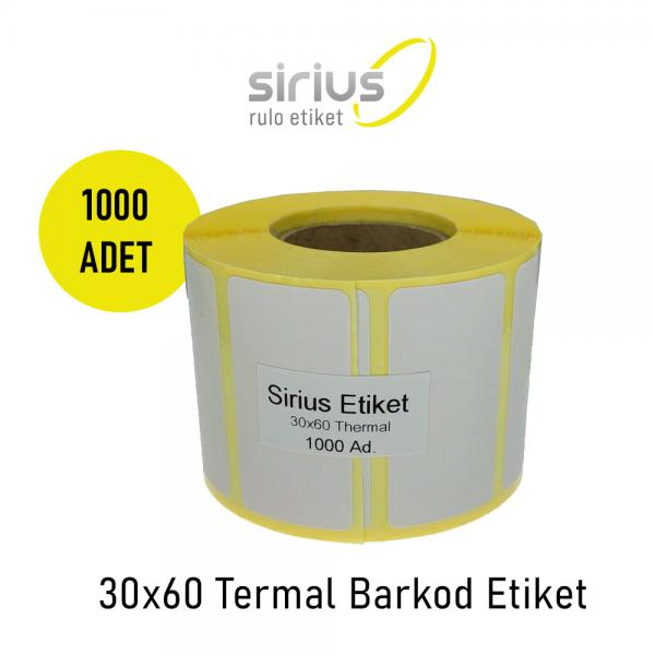 30x60 Termal Etiket 1000 li