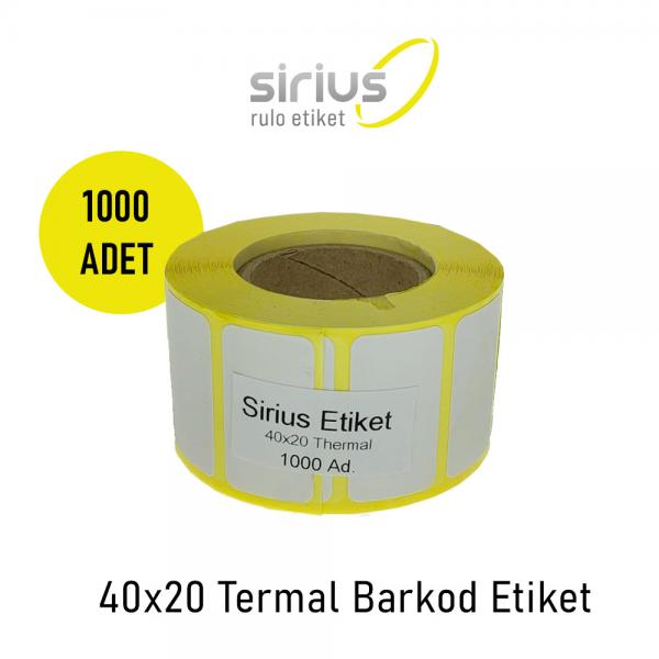 20x40 Termal Etiket 1000 li