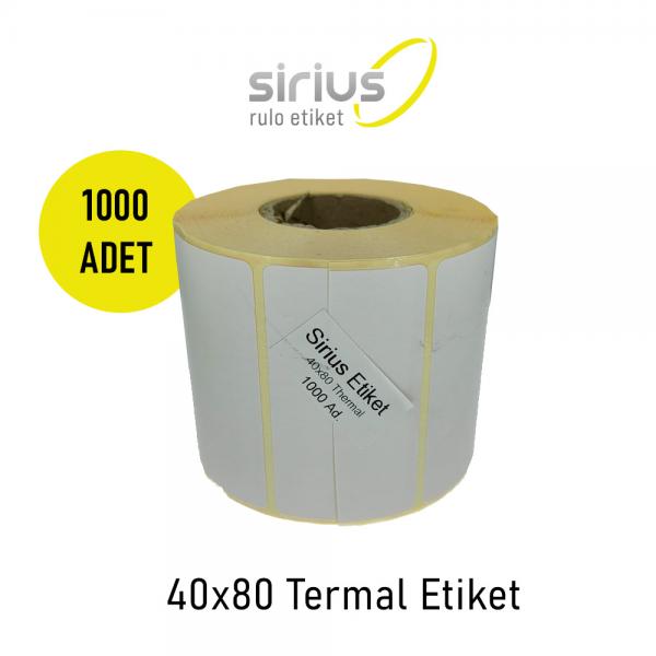 40x80 Termal Etiket 1000 li