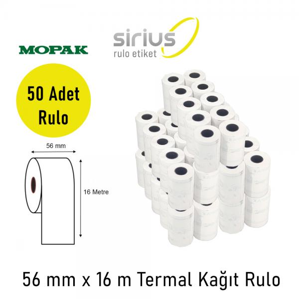 56x16 Pos Rulosu 5 paket - 50 Rulo