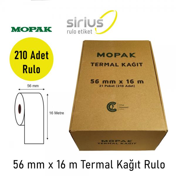 56x16 Pos Rulosu Koli 210 Rulo
